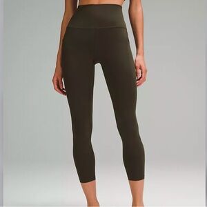Dark olive green Lululemon Align High-Rise Pant with Pockets 25"